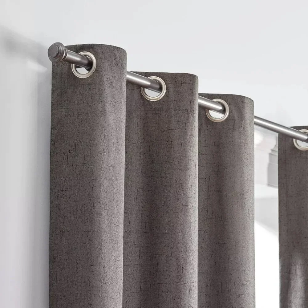 Eclipse Windsor Blackout Smoke Gray Grommet Hang Curtain Panel 42